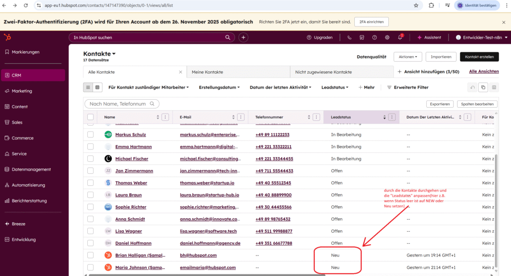 12 n8n hubspot crm db