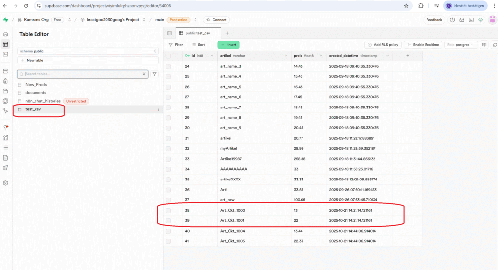 9 insert data from csv to db supabase